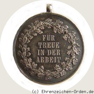 Medaille für Treue in der Arbeit 3.Form König Friedrich August 1905 Rückseite