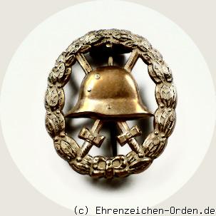 Verwundetenabzeichen für die Armee und Kolonialtruppen 1918 in Gold Rückseite