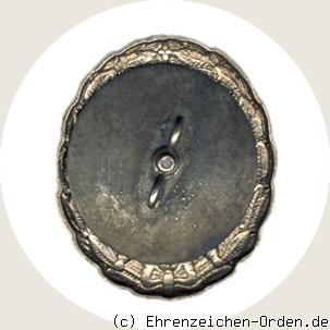 Verwundetenabzeichen für das Heer 1939 in Silber (1.Form) an Schraubscheibe Rückseite