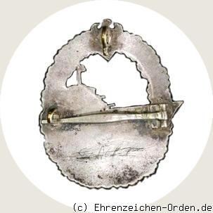 Zerstörer-Kriegsabzeichen Rückseite