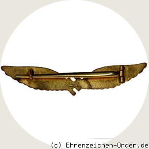 Ziviles Flugzeugführerabzeichen der Luftwaffe Rückseite