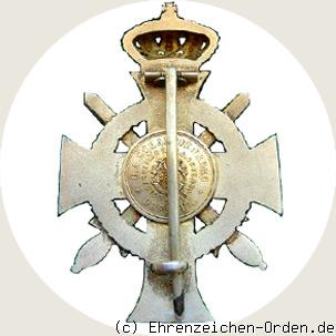 Albrechtsorden Offizierskreuz mit Schwertern Rückseite