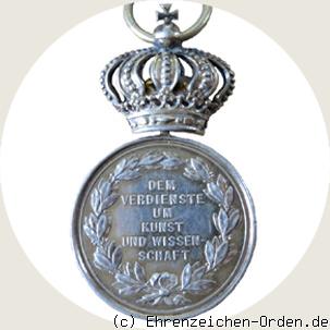 Goldene Medaille für Kunst und Wissenschaft mit der Krone ab 1891 Rückseite