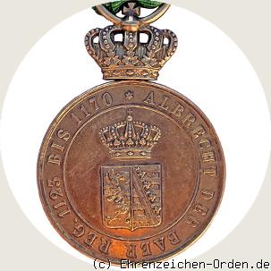 Goldene Verdienstmedaille mit Krone Rückseite