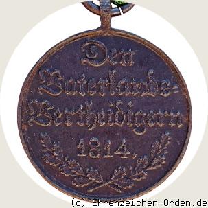Eiserne Kriegsdenkmünze 1814 Anhalt-Köthen Rückseite