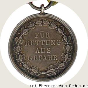 Medaille für Rettung aus Gefahr (Dessau + Bernburg) Rückseite