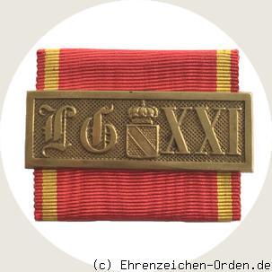 Dienstauszeichnung für Unteroffiziere und Soldaten 1.Klasse Schnalle 1868