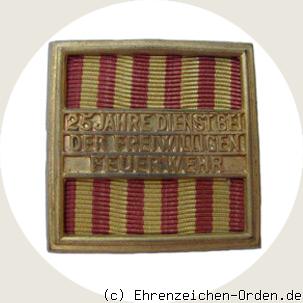 Ehrenzeichen für Mitglieder der freiwilligen Feuerwehr für 25 Jahre 1920 – Freistaat Baden