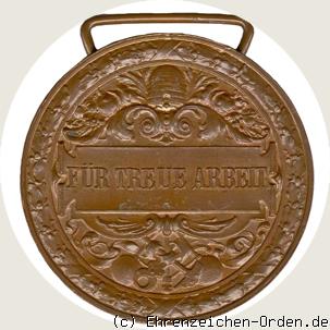 Medaille für Arbeiter und Dienstboten 1. Ausgabe 1895 Rückseite