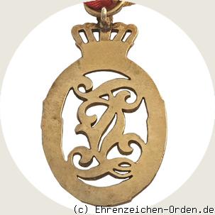 Goldenes Erinnerungszeichen 1906 am Ring Rückseite