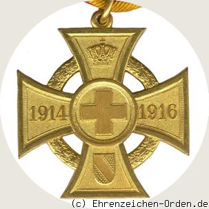Kreuz für freiwillige Kriegshilfe 1914 mit Eichenkranz