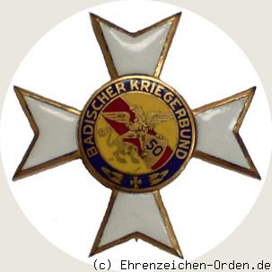 Bundesehrenkreuz 1.Klasse des Badischen Kriegerbundes für 50 Jahre