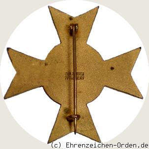 Bundesehrenkreuz 1.Klasse des Badischen Kriegerbundes für 50 Jahre Rückseite