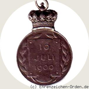 Medaille zur Hochzeit Max von Baden 1900 Rückseite