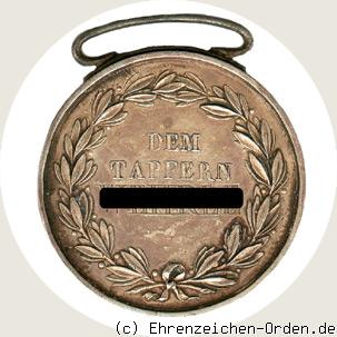 Silberne Verdienstmedaille des Militär Karl Friedrich-Verdienstordens (7. Variante) Rückseite
