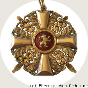 Orden vom Zähringer Löwen Großkreuz mit Schwertern Rückseite