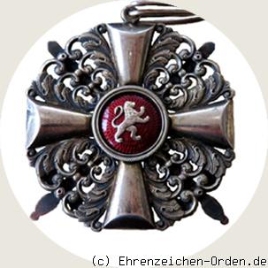 Orden vom Zähringer Löwen Kommandeurkreuz mit Schwertern Rückseite