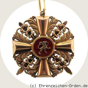 Orden vom Zähringer Löwen Ritterkreuz 1. Klasse mit Schwertern Rückseite