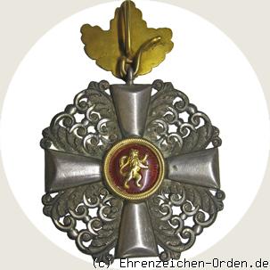 Orden vom Zähringer Löwen Ritterkreuz 2. Klasse mit Eichenlaub Rückseite