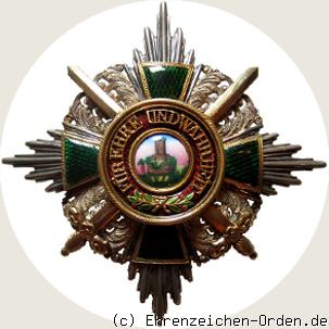 Orden vom Zähringer Löwen Bruststern zum Kommandeur 1.Klasse mit Schwertern
