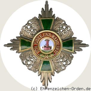 Orden vom Zähringer Löwen Bruststern zum Kommandeur 1.Klasse