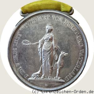 Silberne Civilverdienstmedaille Großherzog Leopold 1831 Rückseite
