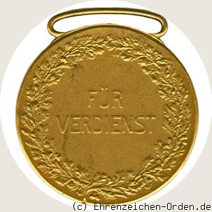 Kleine goldene Verdienstmedaille Friedrich II. 1908 Rückseite