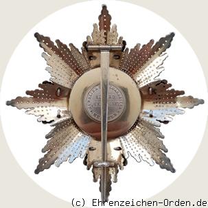 Haus-Ritter-Orden vom heiligen Hubertus Bruststern Rückseite