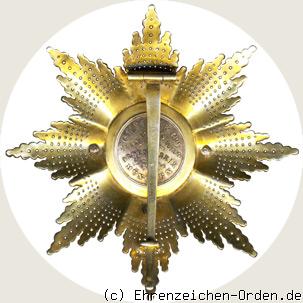 Verdienstorden der Bayerischen Krone Bruststern zum Großkomtur Rückseite