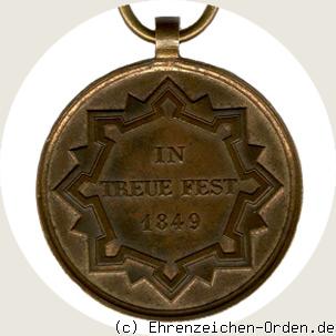 Denkzeichen für das Jahr 1849 Rückseite