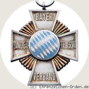 Feuerwehr-Ehrenkreuz Freistaat Bayern  (Blau für Nichtfeuerwehrleute) Rückseite
