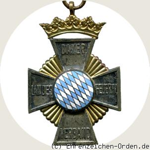Feuerwehr-Ehrenkreuz mit Krone Freistaat Bayern  (Blau für Nichtfeuerwehrleute) Rückseite