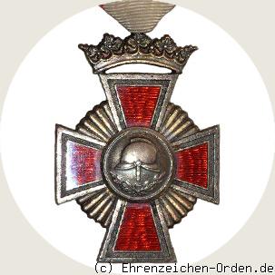 Feuerwehr-Ehrenkreuz mit Krone Freistaat Bayern  (Rot für Feuerwehrleute)