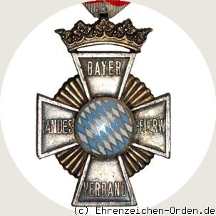 Feuerwehr-Ehrenkreuz mit Krone Freistaat Bayern  (Rot für Feuerwehrleute) Rückseite