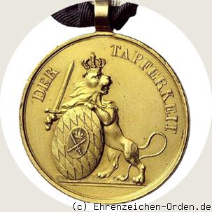 Goldene Militär-Verdienst-Medaille König Max Josef I. (kleines Brustbild) Rückseite