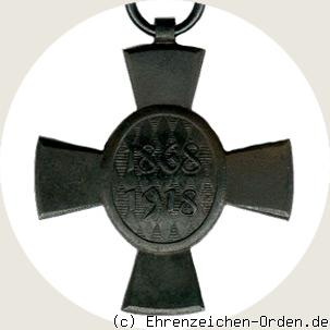 Jubiläumskreuz für das K.u.K. Infanterie-Regiment Nr. 62 Rückseite