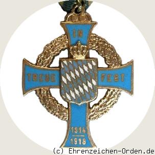 Bayerisches Kriegserinnerungskreuz blau emaillierte Kreuzarme