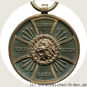 Medaille des Militärdenkzeichens 1813-1815 für Militärbeamte Rückseite