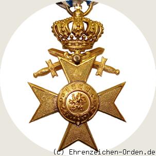 Militärverdienstkreuz 1.Klasse mit Krone und Schwertern  (3.Form 1913) Rückseite
