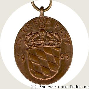 Prinzregent Luitpold Medaille in Bronze Rückseite