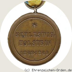 Erinnerungsmedaille für die Kämpfe 1848/49 in Schleswig-Holstein Rückseite