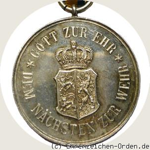 Silber  Farben Medaille Feuerwehr Got zur Ehr Dem nächsten zur Wehr