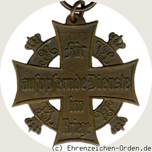 Kriegsverdienstkreuz für Frauen und Jungfrauen Rückseite