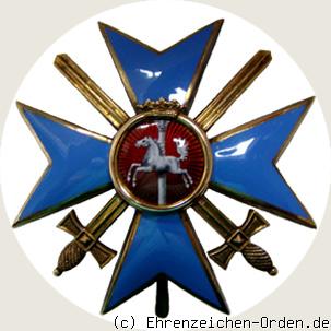Orden Heinrich des Löwen  Offizierkreuz mit Schwertern