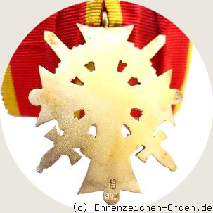 Orden Heinrich des Löwen Verdienstkreuz 1.Klasse mit Schwertern Rückseite
