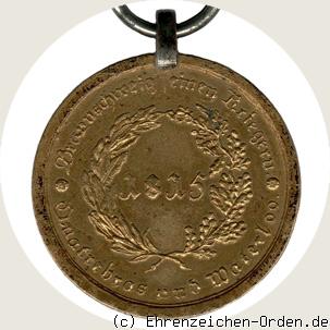 Braunschweiger Waterloo-Medaille Rückseite