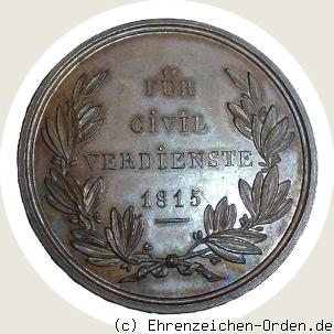 Zivil-Verdienstmedaille 1815 Rückseite