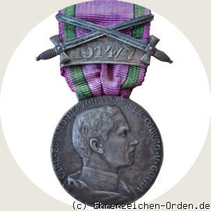 Silberne Verdienstmedaille des Herzoglich Sachsen-Ernestinischen Hausordens mit Schwerterspange 1914/7