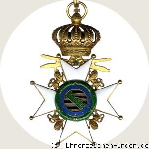 Herzoglich Sachsen-Ernestinischer Hausorden Komturkreuz mit Schwertern am Ring Rückseite