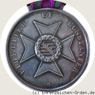 Silberne Verdienstmedaille des Herzoglich Sachsen-Ernestinischen Hausordens Herzog Ernst Rückseite